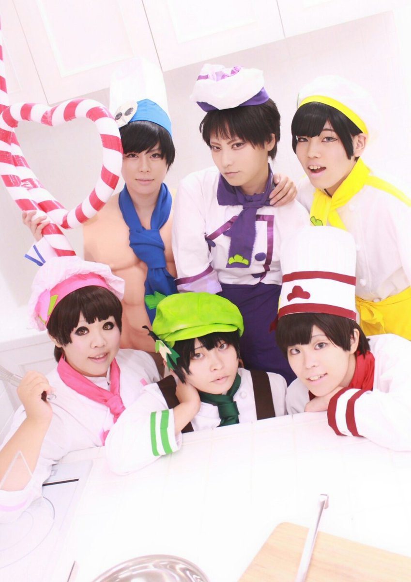 とも En Twitter コスプレ おそ松さん スイーツ松 おそ松 トモ カラ松 コウｔ チョロ松 ゆあ 一松 うらん 十四松 咲夢 トド松 サラ