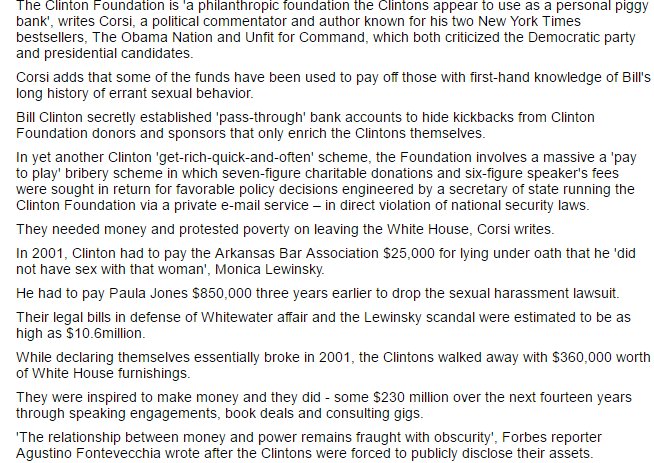 rightvoicenow's tweet photo. #CrookedHillary KEEPS 90% OF @ClintonFdn MONEY
~ A SLUSH FUND
#Guccifer2 & #WikiLeaks DOES CORRUPT MEDIAS JOB
AGAIN!
https://t.co/2saWiQx3I5