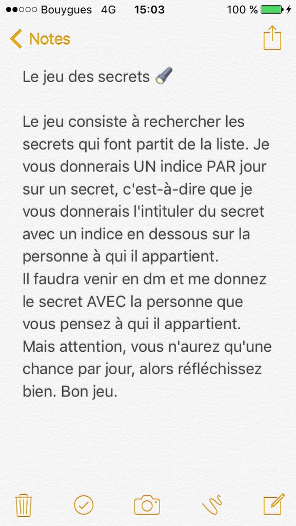 gossiprpgsov3's tweet image. 🔐 VOICI LE JEU DES SECRETS AINSI QUE LA LISTE. SOYEZ PERSPICACE ET LOGIQUE

BON JEU.
