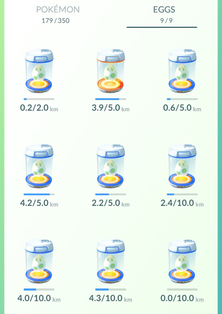 OMGitsAliA's tweet photo. I have FOUR 10km eggs on the go - My #PokemonGO luck is unreal! 😱💙 https://t.co/Jd8QkA9Xdt