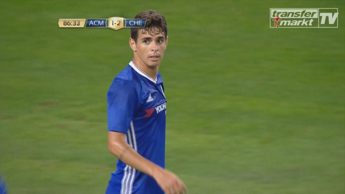 TransfermarktTV's tweet photo. VIDEO: @oscar8-Doppelpack! @ChelseaFC schlägt @acmilan, die Highlights: https://t.co/3ktg2iKI1A #ACMCFC #ICC2016 https://t.co/AxlSyZf8Fi