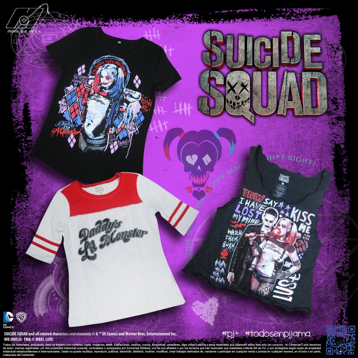MovisMexico's tweet photo. Escuadronízate como Harley Quinn! #EscuadrónSuicida #pj+ #todosenpijamas https://t.co/3BQo6rr2wT