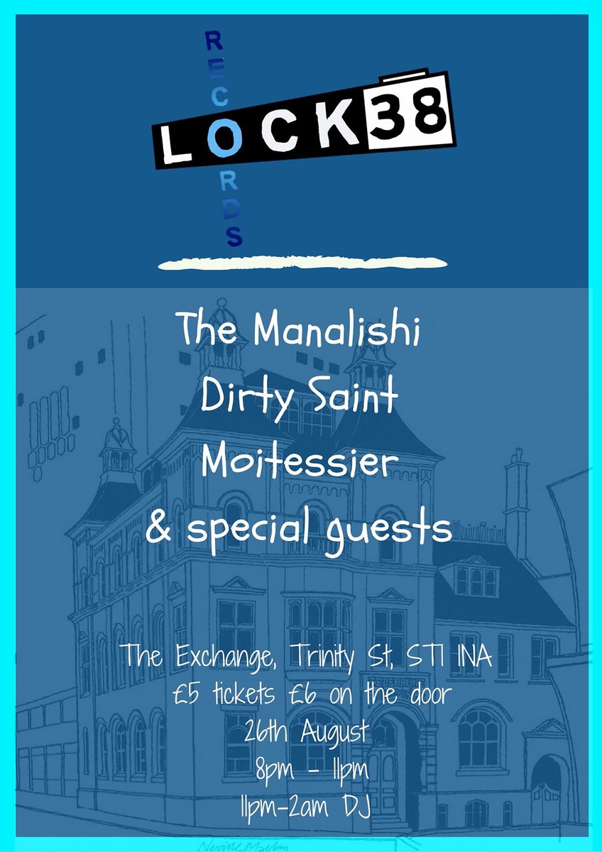 £5 tickets message us or any bands! <a href="/exchangestoke/">THE EXCHANGE STOKE</a> <a href="/TheManalishiUK/">The Manalishi</a> <a href="/dirtysaintmusic/">DIRTY SAINT</a> <a href="/MoitessierMusic/">Moitessier</a>