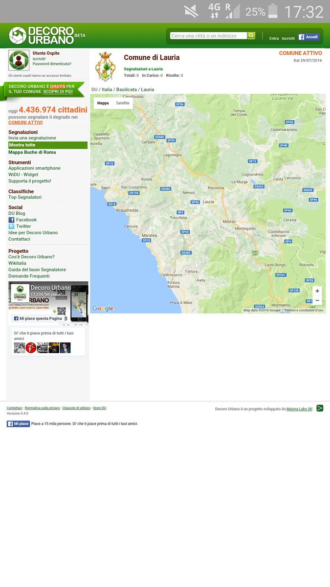 Anche a #Lauria attivo il servizio <a href="/decorourbano/">Decoro Urbano</a>! Leggi qui come funziona: goo.gl/P7fdJo
