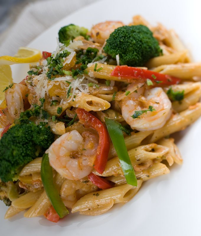 ChocolateBarUAE's tweet photo. No one says 'No' to pasta! The penne shrimp broccoli pasta with our special tomato basil sauce will make your day https://t.co/kFAs9UqiaH