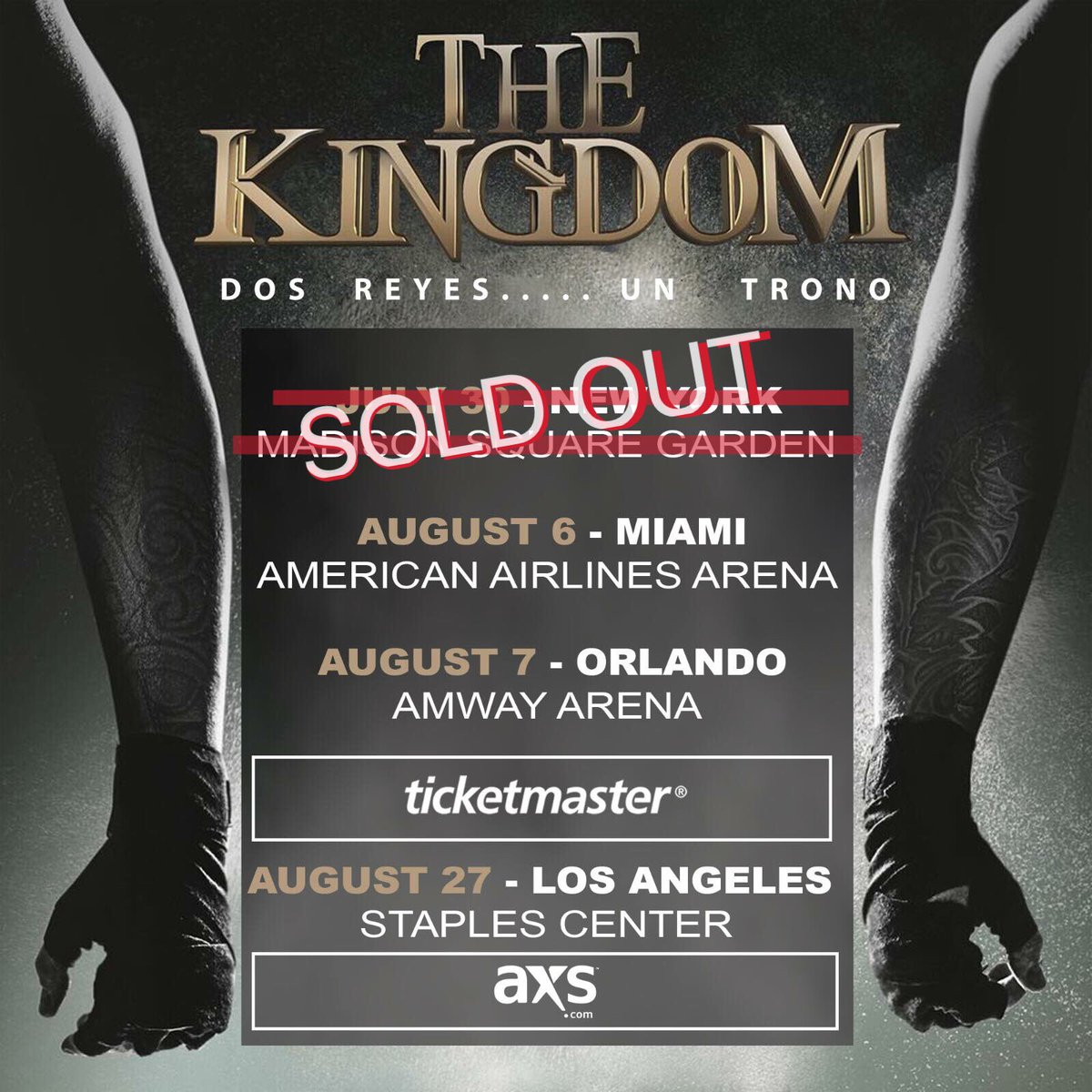 #Miami &amp; #Orlando last chance to get your tickets #TheKingDom bit.ly/2agturj