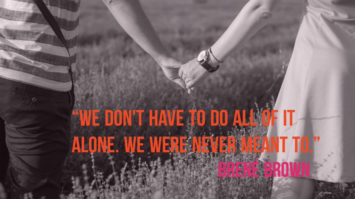 PegFitzpatrick's tweet photo. “We don't have to do all of it alone. We were never meant to.” 
― Brené Brown #thursdaythoughts https://t.co/enpcSI45WK