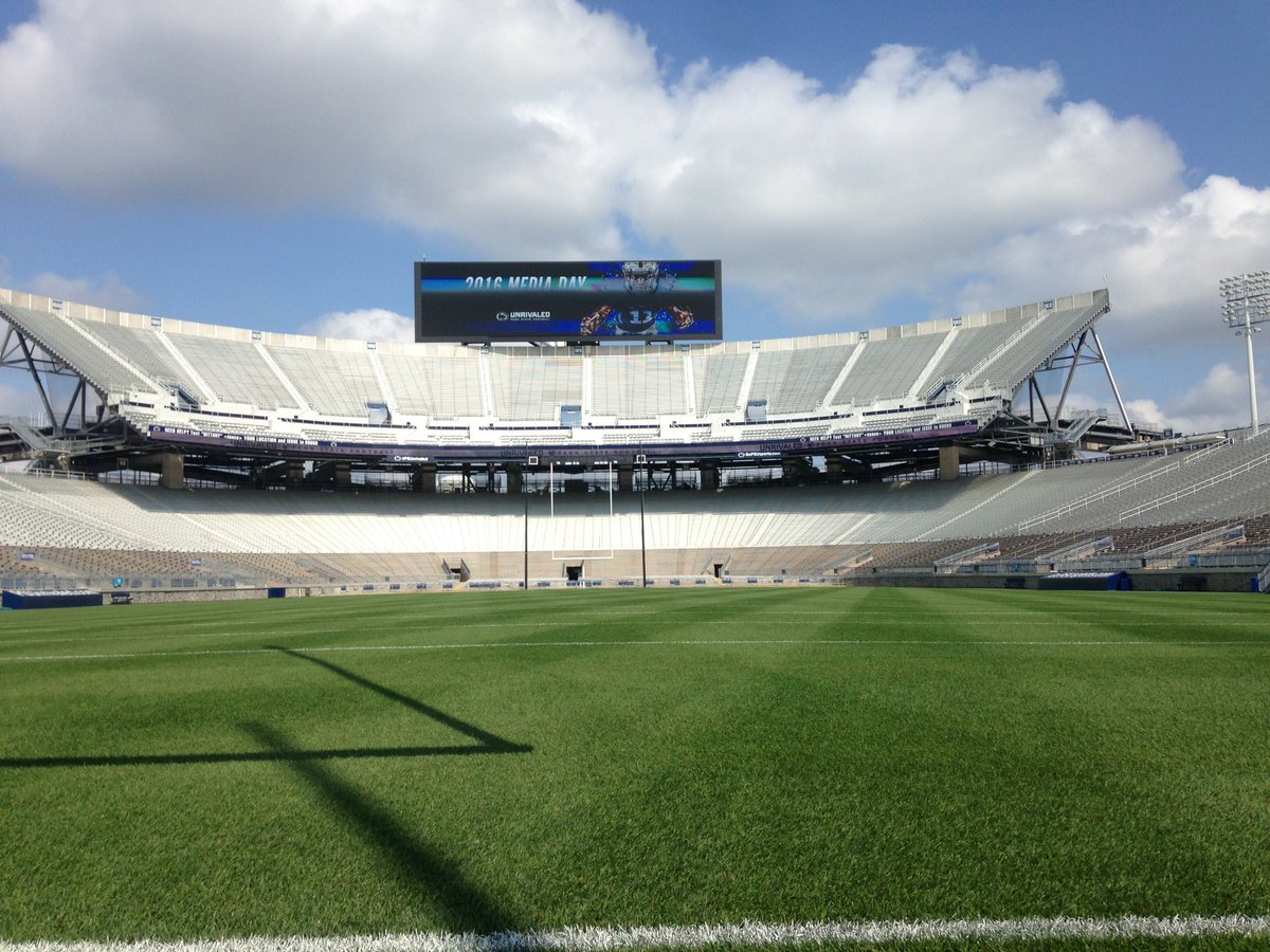 OnwardState's tweet photo. Welcome to Penn State football media day. https://t.co/6PeV9vVL9U