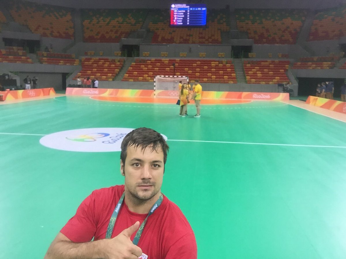 HorvatZlatko's tweet photo. First training in #FutureArena @Rio2016_en 💪🏻💪🏻 Can't wait for the first game🇭🇷🇭🇷🇭🇷 @HRStwitt  #ProudToBeCroat https://t.co/PvJvVbBBNq