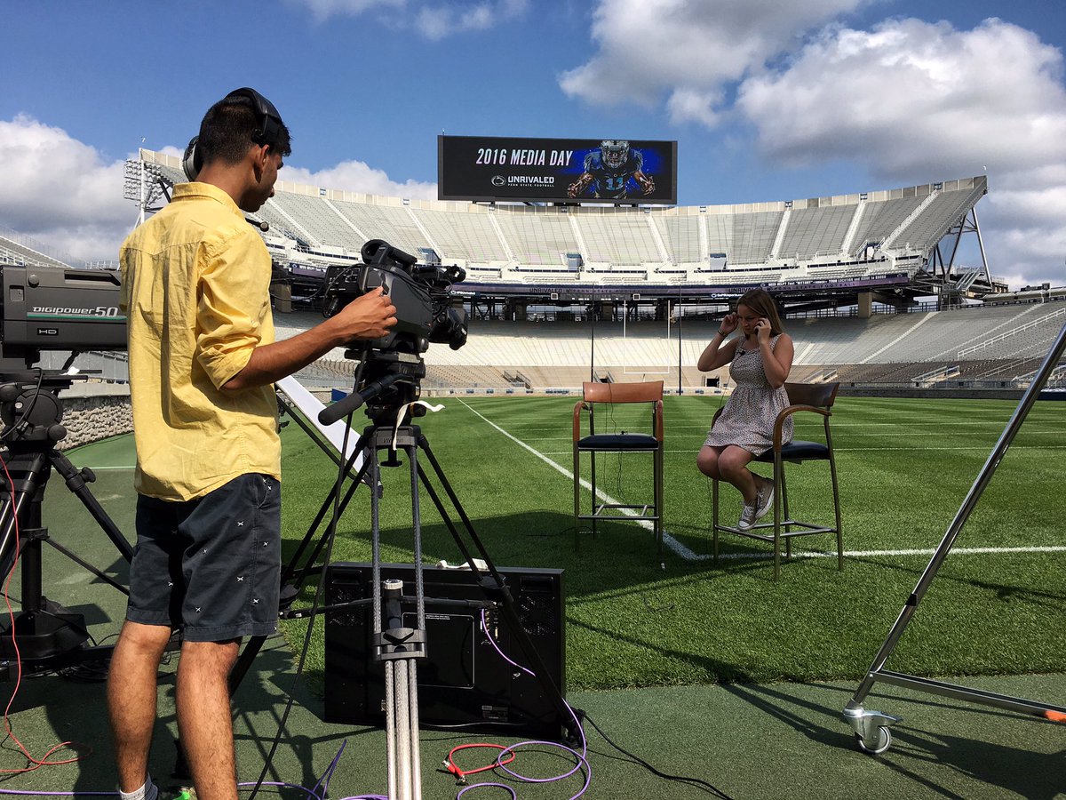 We're set up and ready for #PSUnrivaled Media Day. Watch Media Day Extra Point at 12:45pm! gopsusports.com/collegesportsl…