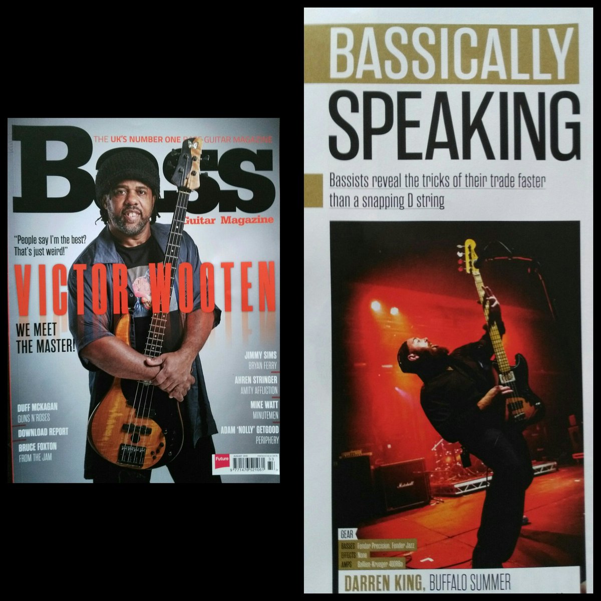 BuffaloSummerUK's tweet image. BASSISTS

Check out this month's issue of @BassGuitarMag to catch a column with Darren! 

@JoelMcIver @VictorWooten