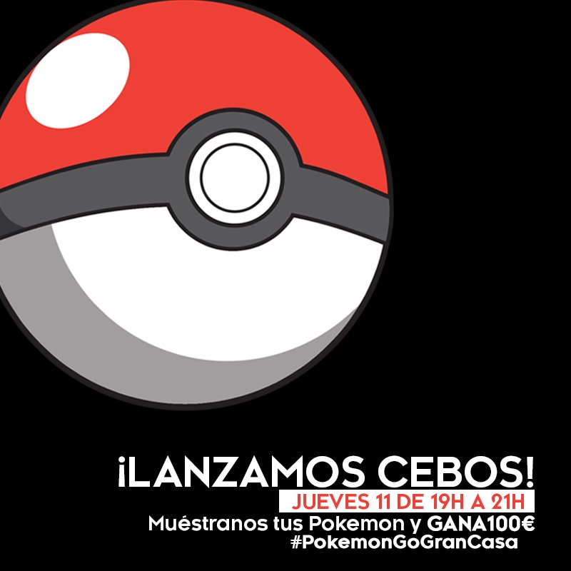 grancasazgz's tweet photo. ¡El jueves 11 en #GranCasa lanzaremos cebos @PokemonGoZgz Sorteamos 100€ entre todos los que subáis las capturas https://t.co/OOB7F5hbdl
