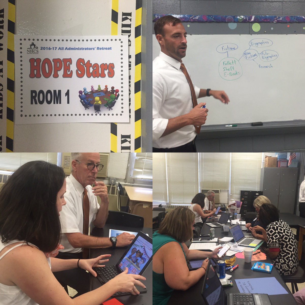 jenniferlagarde's tweet photo. Room 1 hard at work at the NHCS Admin Retreat! #leaderlearners #NHCSchat https://t.co/8oo192TOVG