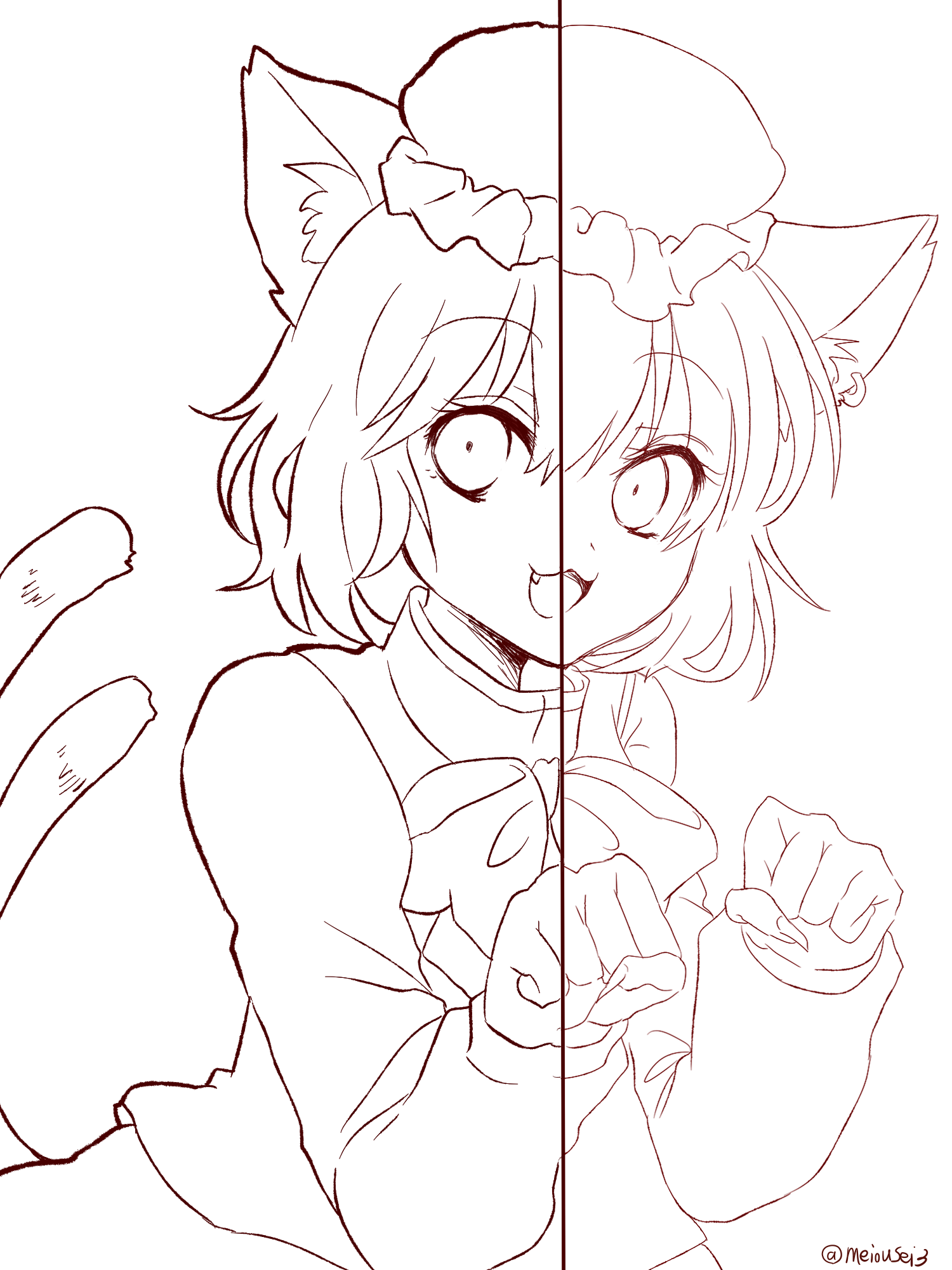 Twitter 上的 冥おー Meiousei3 線画もありますので自分もしたいって方がいましたらどうぞ イラスト投稿 橙 東方 T Co Dttezu2t5z Twitter