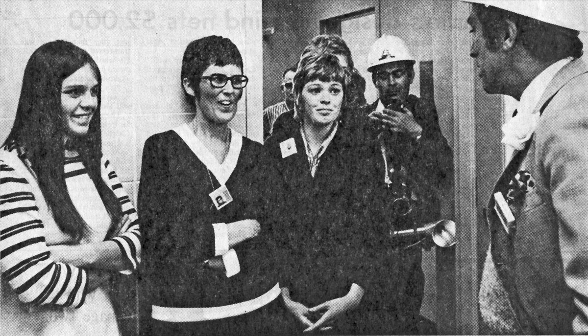 opg's tweet photo. #TBT Former PM Pierre Trudeau chats with employees at a tour of the Bruce Nuclear Power Development, 1970. #history https://t.co/Yg5isUaCGv