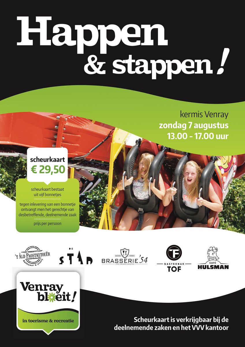 Happen &amp; Stappen tijdens de kermis. Zondag van 13:00 tot 17:00 uur!