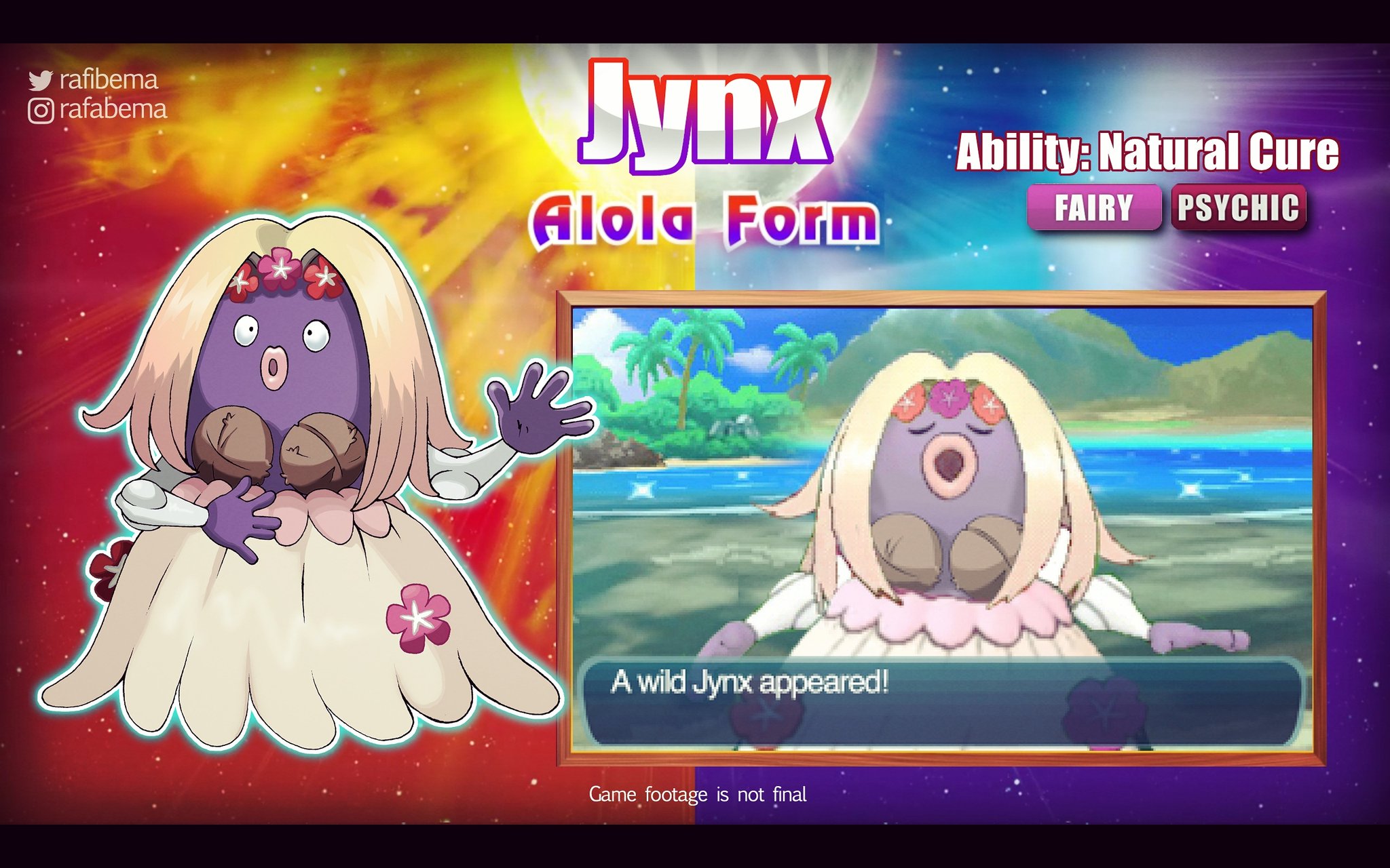 Rafabema on X: Jynx Alola Form Revealed! #PokemonSunMoon #pokemonsolyluna # pokemon #pokemongo #jynx #alolaform #pkmn #nintendo   / X