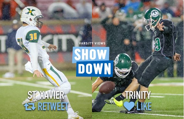 victoryviews's tweet photo. Round 1:
RT: St. Xavier (KY)
LIKE: Trinity (KY)
Voting ends 2pm CT Friday! #VVShowdown https://t.co/gsNMTf0KvB
