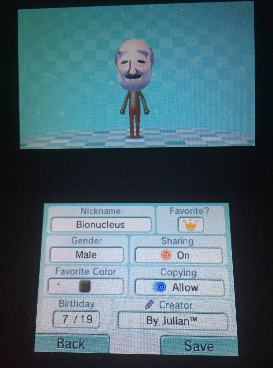 _desbreko_'s tweet photo. @GameGrumps I think you would love some of my Blackhole Satan Mii's. This is Bionucleus. He would be love to join u. https://t.co/bkHDxDN6eV