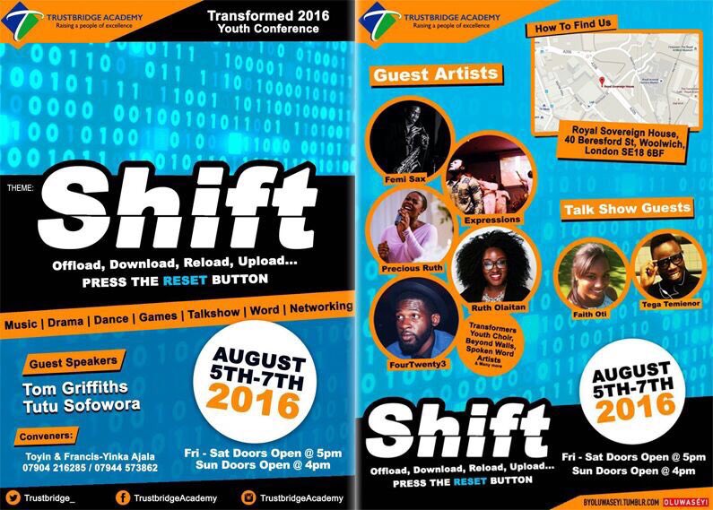 lydss___'s tweet photo. Sure to be a great weekend! 5 -7th of August #Transformed2016 @Trustbridge_ https://t.co/aLcICC5fyw