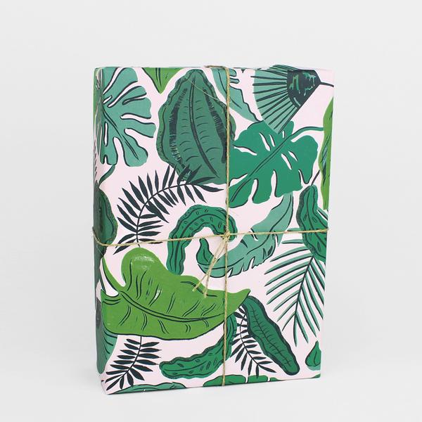 We may not have a tropical climate but we do have 'Tropical Leaves' wrapping paper by <a href="/_Wrap/">Polly & Chris</a> bit.ly/2alr2QA