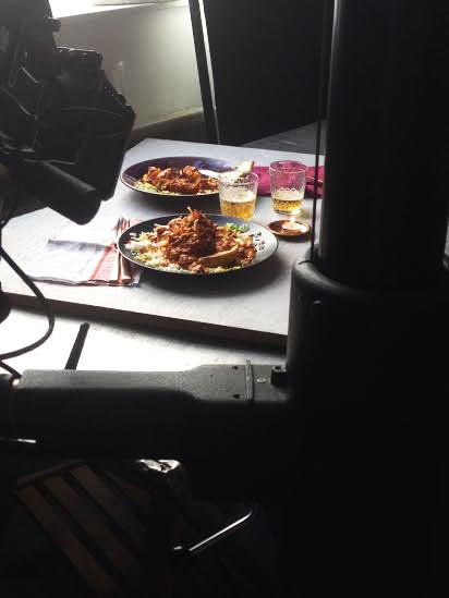 Working on my new cookbook with <a href="/KrisKirkham/">Kris Kirkham</a> &amp; <a href="/RRFoodStyle/">Rosie Reynolds</a>. Loving every minute! Behind the scenes mobile shot. :-)