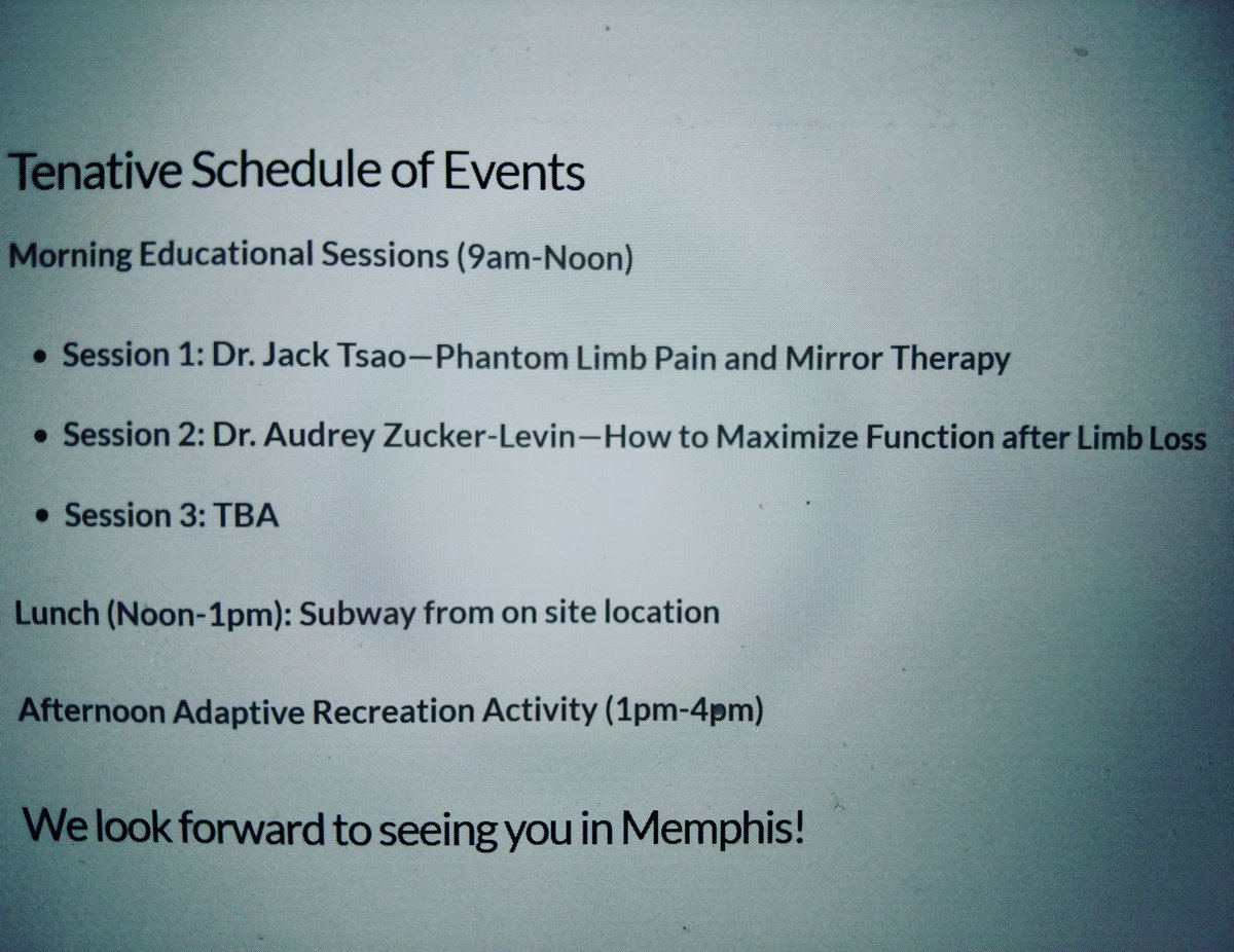 AmputeesUSA's tweet image. Hey #Memphis - we are brining our #LLED event to your town.  Register today on our website (check profile)