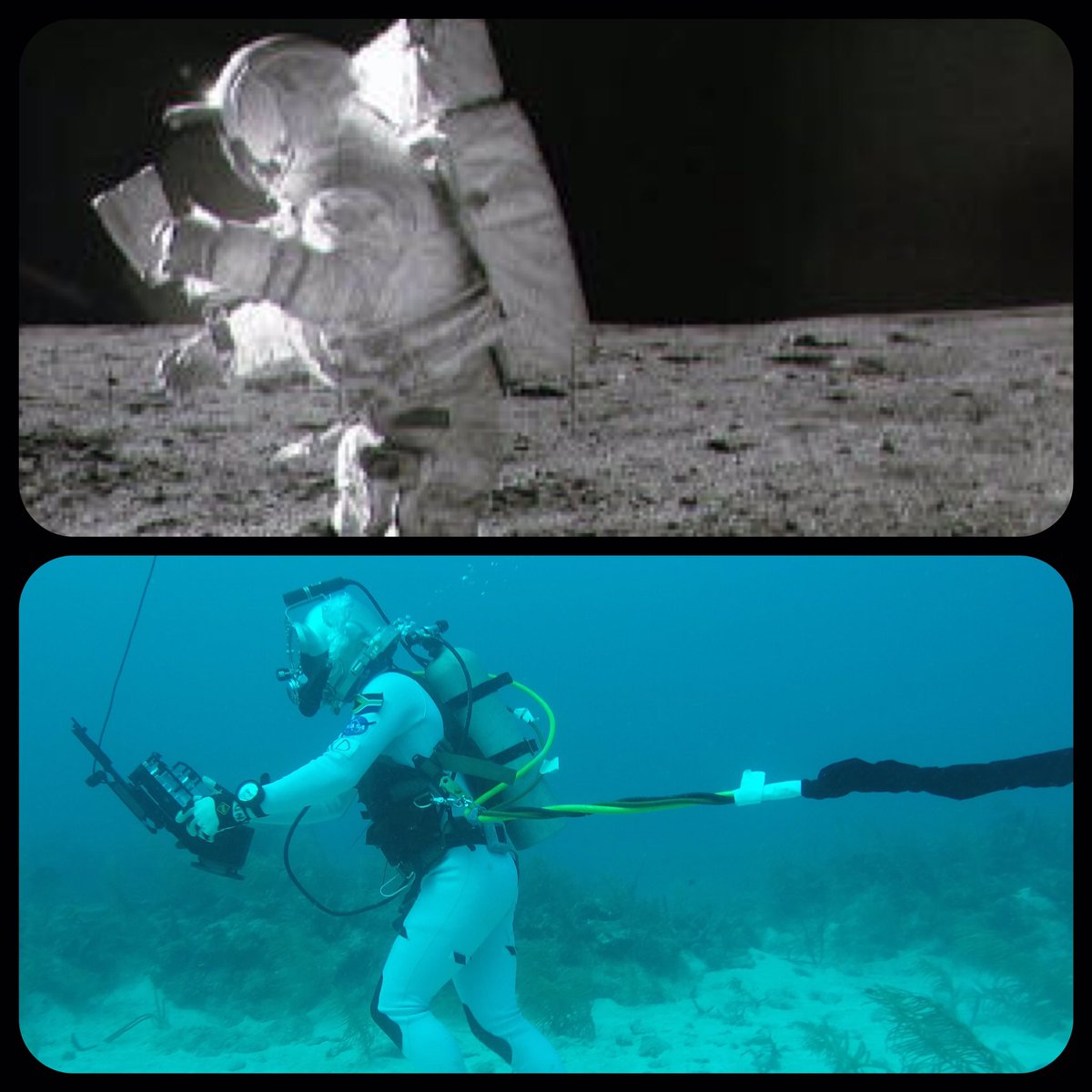 jayjum's tweet photo. loving this picture of classmate @aqua_dutoit ... reminds me of Apollo 14 lunar exploration https://t.co/bOSTa1qc0f