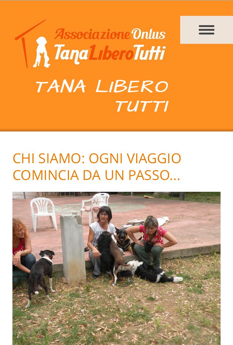 Ass_Tana's tweet photo. Nuovo sito di #TanaLiberoTutti!! Veniteci a trovare! Tanti #quadrupedi cercano #adozione! https://t.co/9QvmaqcIiB https://t.co/hZPDafU6cV