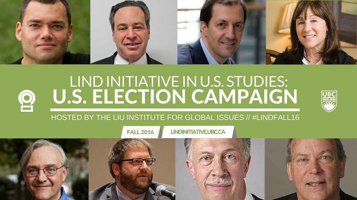 Join us in this fall's Lind Initiative <a href="/UBC/">University of British Columbia</a> to explore the U.S. Election Campaign. <a href="/ubcprez/">Benoit-Antoine Bacon</a> lindinitiative.ubc.ca