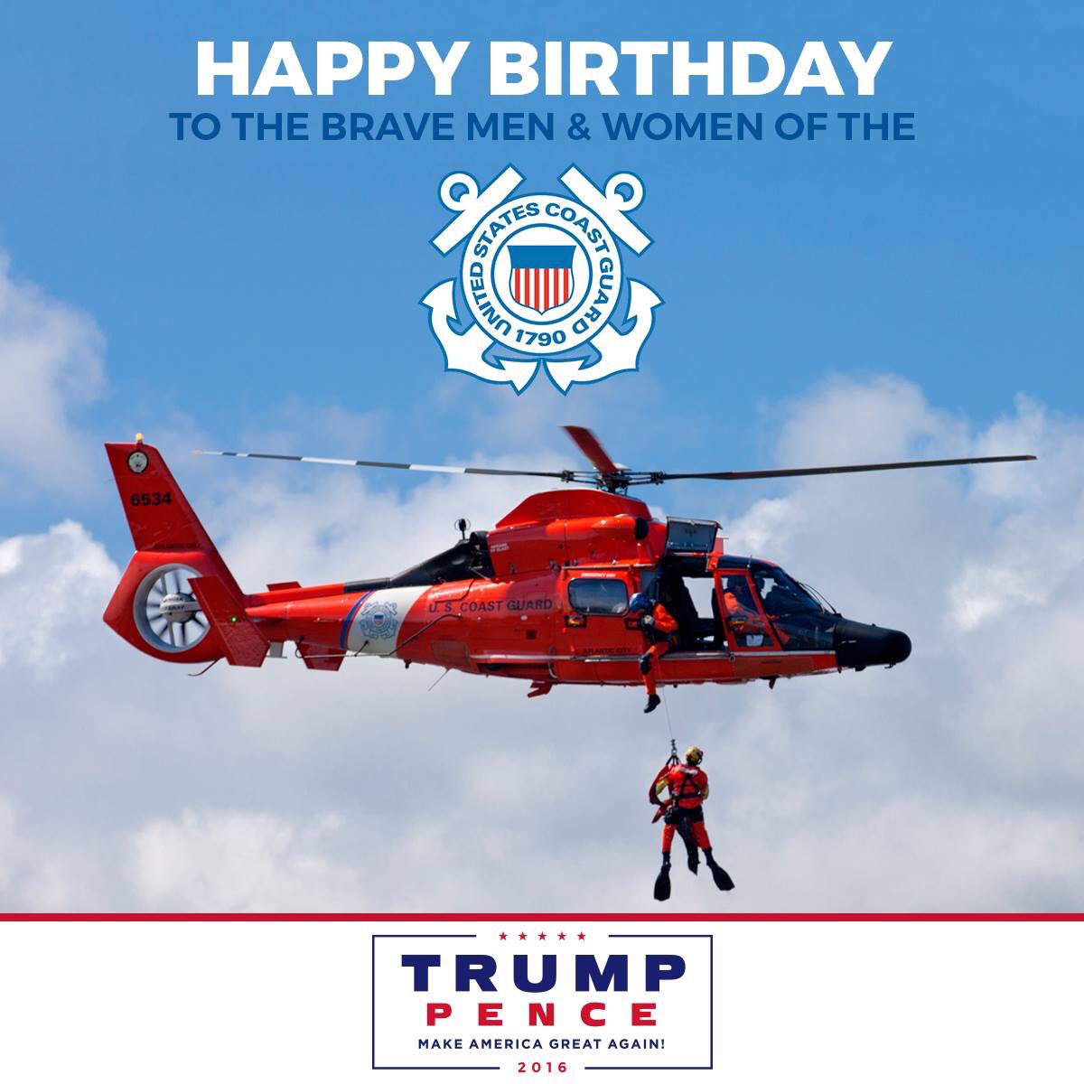 Happy 226th Birthday to the United States Coast Guard. Thank you <a href="/USCG/">U.S. Coast Guard</a>! #CoastGuardDay