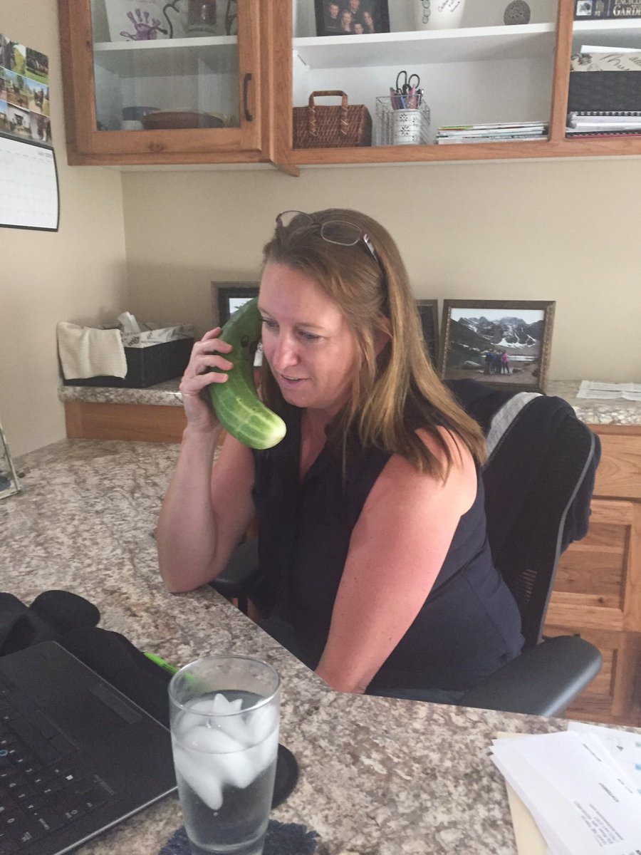 abb_anderson's tweet photo. missy drew a face on a cucumber and this happened.. best thing I've seen all day 😅 https://t.co/LSJPRtIu5m