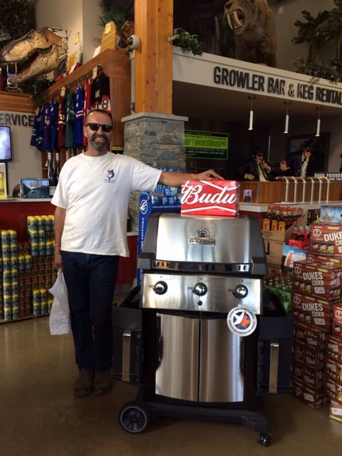 BIG CONGRATS to Brian for his big win here at <a href="/LiquorPlanet/">Liquor Planet</a> thanks <a href="/Budweiser/">Budweiser</a> now he can BBQ in style