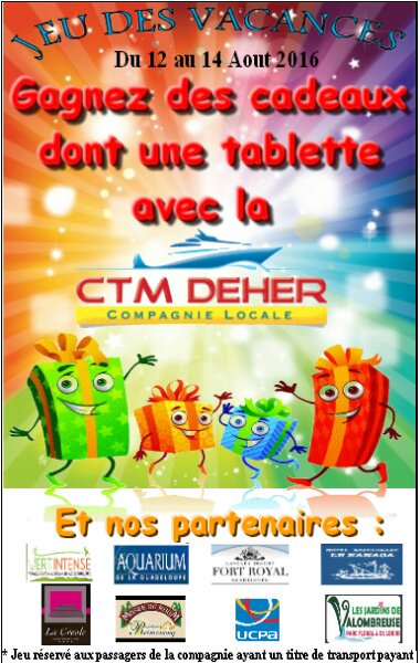 une traversée rapide, confortable et plein de cadeaux a gagner pendant 3 jours .... 
Réserver au 0590920639