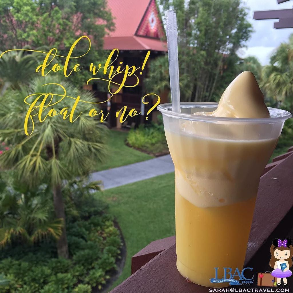 sarahdreamvacay's tweet photo. 🍍🍍🍍🍍🍍🍦🍦. The great #dolewhip debate:  float or just the soft serve. Comment below. .
.
.
#waltdisneyworld #polynesi… https://t.co/FxqHk0BpuD
