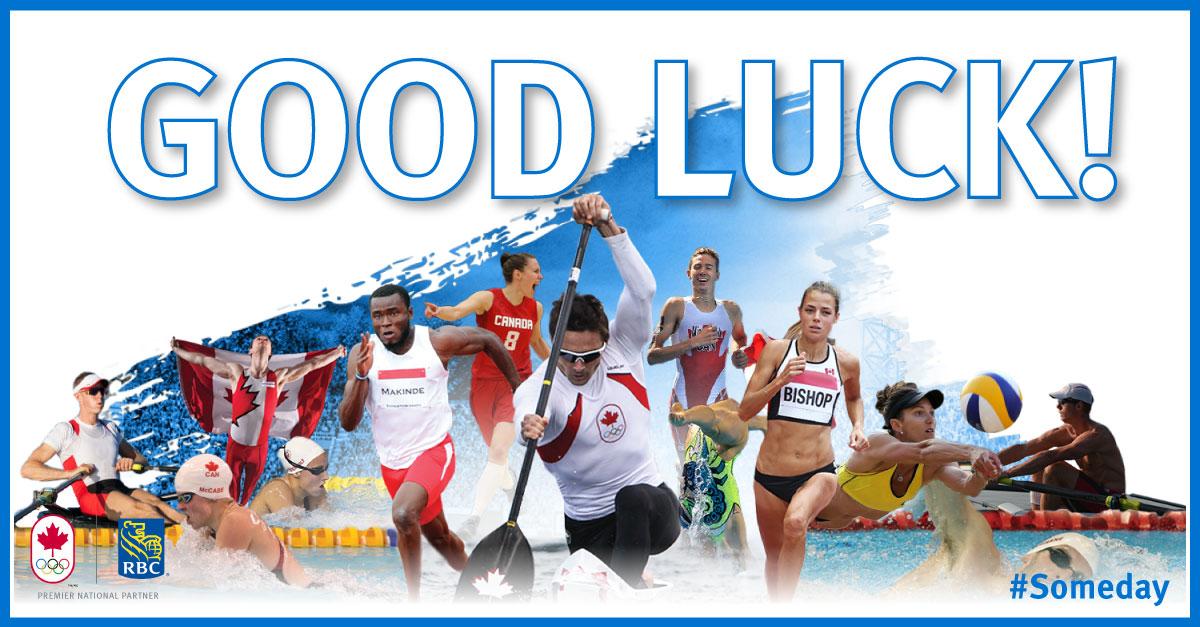RBC's tweet image. Good luck to our #RBCOlympians competing in #Rio2016. We can't wait to cheer you on! #Someday
