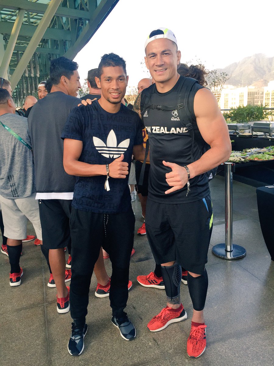 Meet the 400m world champ today such a humble dude, good luck my South African brother <a href="/WaydeDreamer/">Wayde van Niekerk</a> #Rio2016