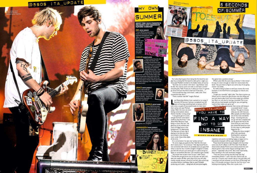 5SOS_ita_update's tweet photo. I #5SOS sul Kerrang ๐๐๐ #kerrangmagazine #5SOSFam #5SOSinterview https://t.co/Mh4cYar66P