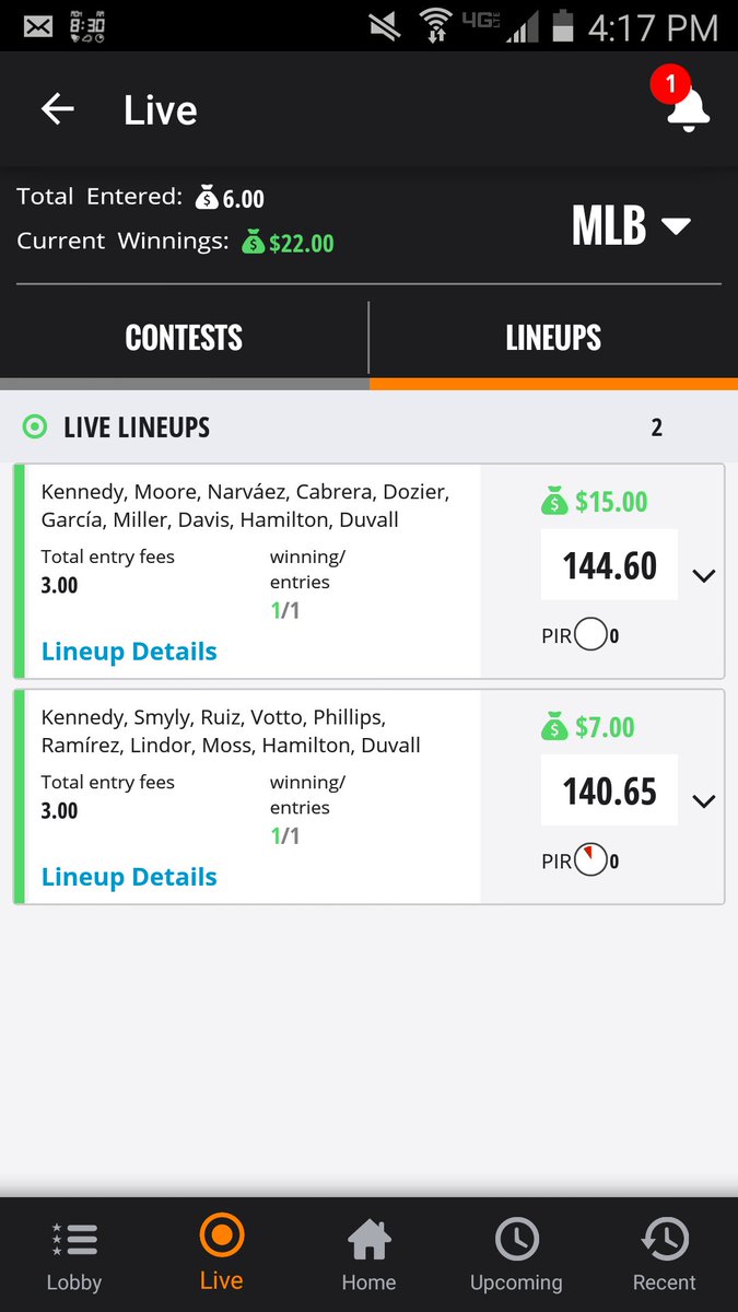heavymetal's tweet photo. I swear we can't lose right now. Optimizer is rollin'. #DSAmembers #WinningLineups #PlaySmallWinBig https://t.co/Y455K0TETM