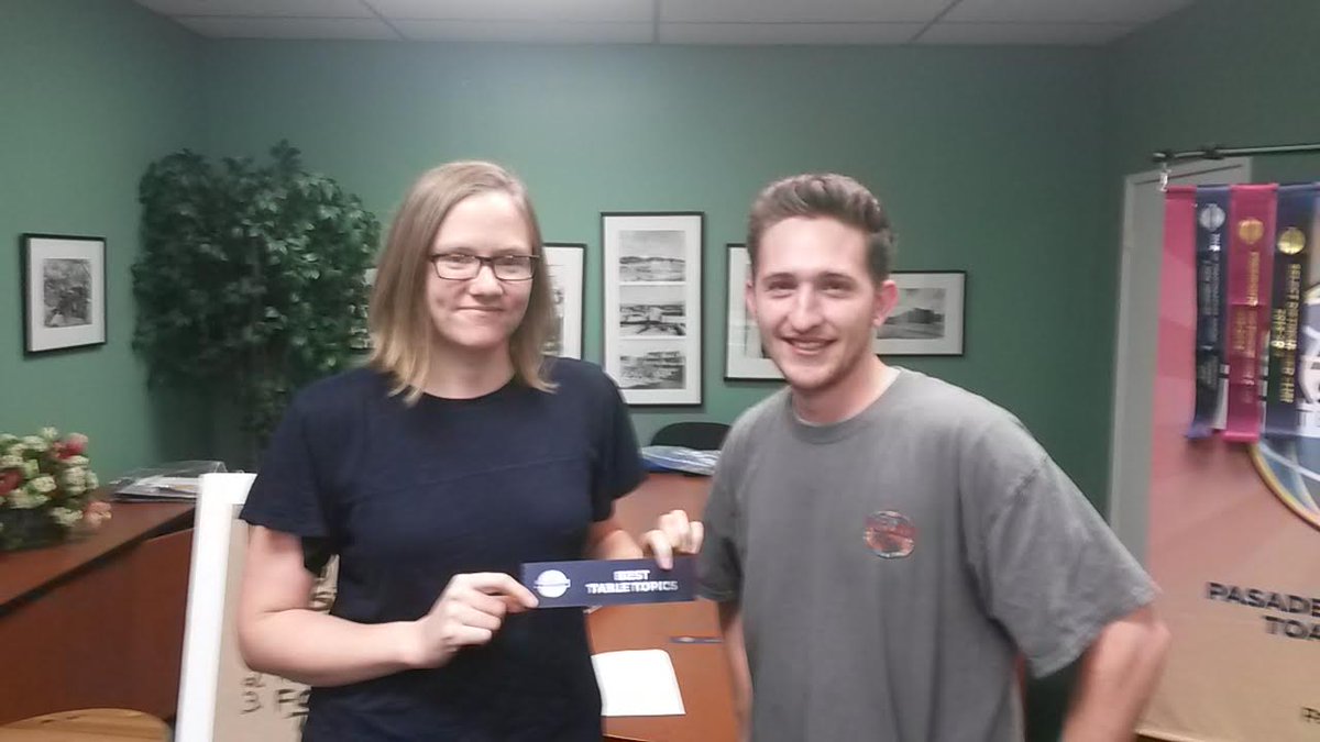 PCToastM9452's tweet photo. Stacey won our table topic last week,she is always the winner! yeah~! https://t.co/FYRVRO3QWh