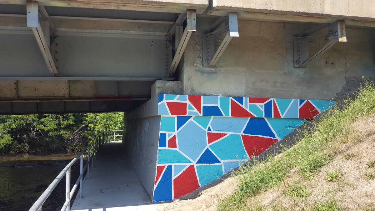 NorfolkCulture's tweet photo. Beautiful mural at entrance to underpass on @RcnsNorfolk trail. Created by Cassie Mostbacher. #emergingartist https://t.co/685j4em72x