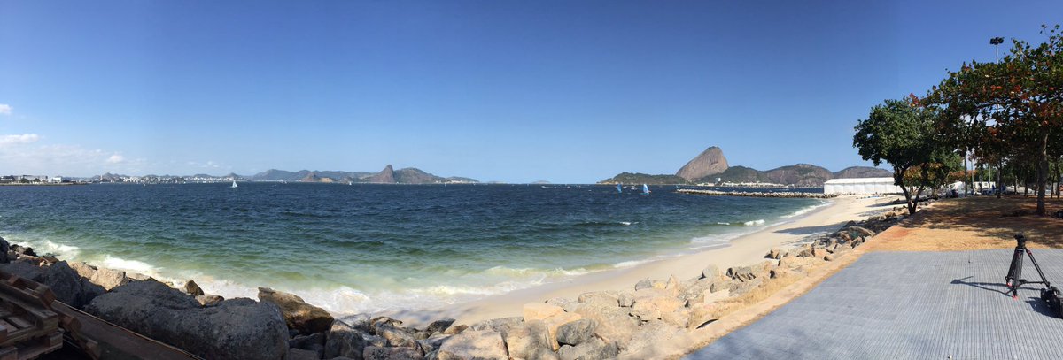 Panorama of the medal race course today @Rio2016_en @worldsailing #BringOnTheGames