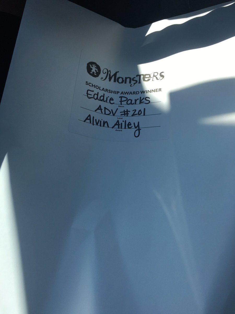 Thank you <a href="/LuBrown/">Luther Brown</a> for the Alvin Ailey scholarship. The combo was 🔥🔥🔥