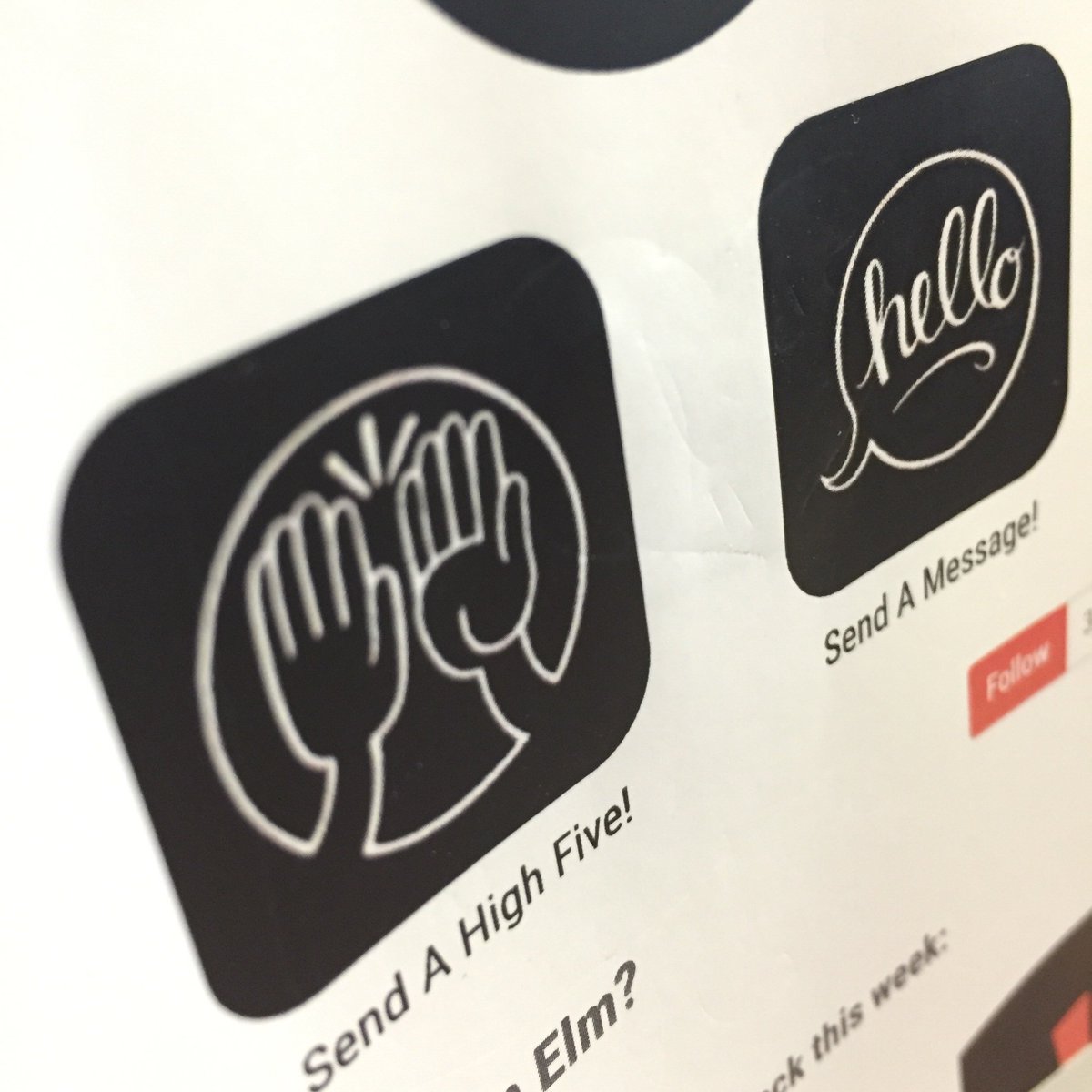 Adored's tweet image. #chalk buttons in a mobile app #highfive