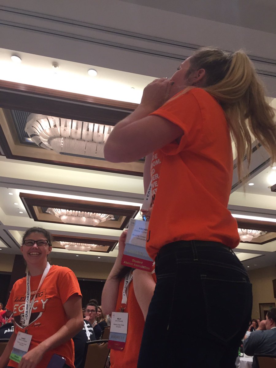 bgsu_saa_spc's tweet photo. WHO CAN CHANT THE LOUDEST? Bowling Green can! #CASEASAP2016 https://t.co/I3cugGU4Sf