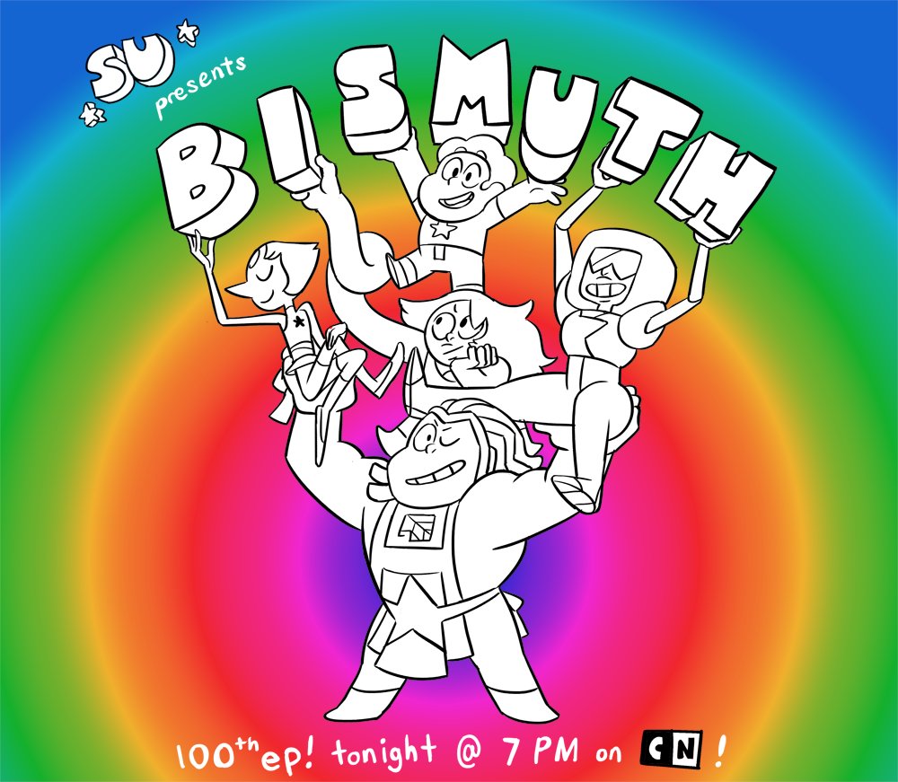 “SU's 100th ep! A 2-part special! Tonight @ 7! Boarded by @katiemitroff, @neo_rama, @jeffliujeffliu, and myself! 💖”