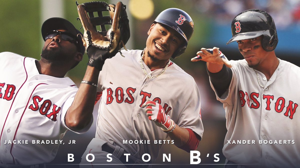 RedSoxLA's tweet photo. The #BostonBees courtesy of #JBJ, #MookieBetts & #XanderBogaerts.
#redsox #redsoxnation #AndrewBenintendi next? https://t.co/3i6ffvo3l5
