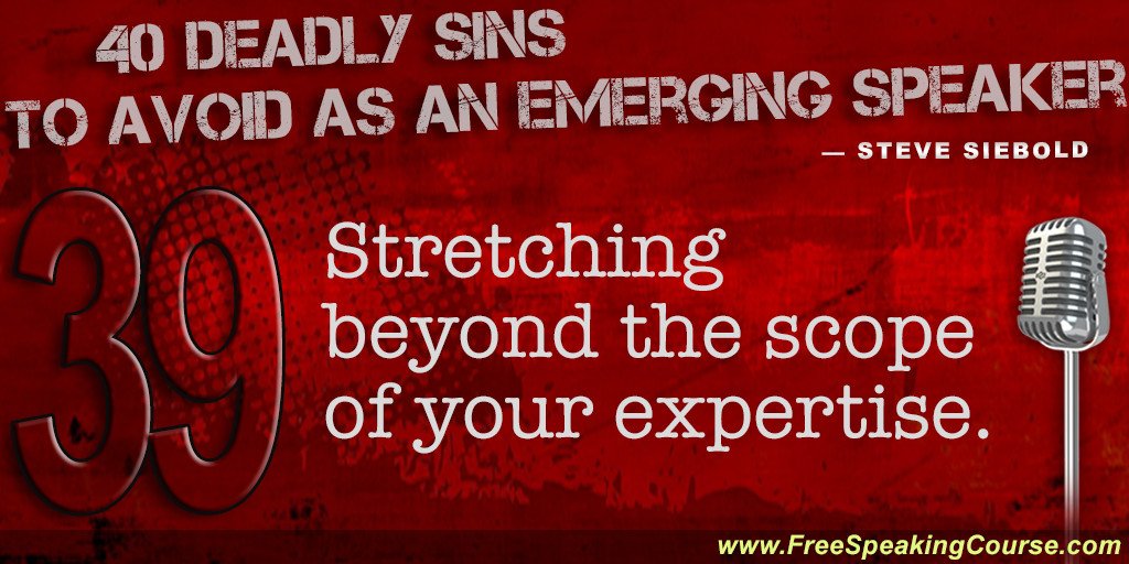 Siebold's tweet image. Are you a thought leader if you have many topics?
freespeakingcourse.com/40deadlysins.p…
#publicspeaking
#speechworkshop
#keynote
