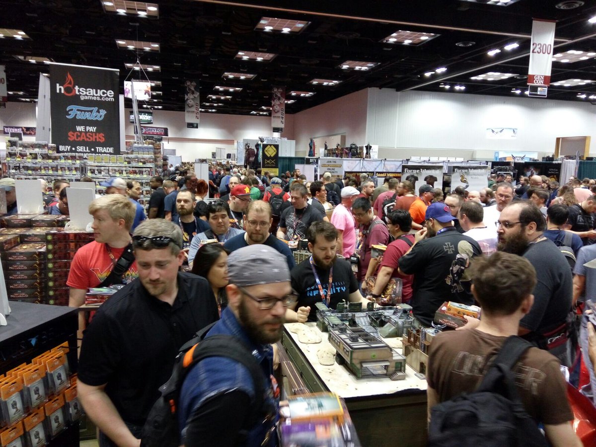 InfinityTheGame's tweet photo. #InfinityBooth2555: Checking out the #InfinityTheGame #GenCon2016 releases! Don´t miss it! https://t.co/ib84pL7dQ2