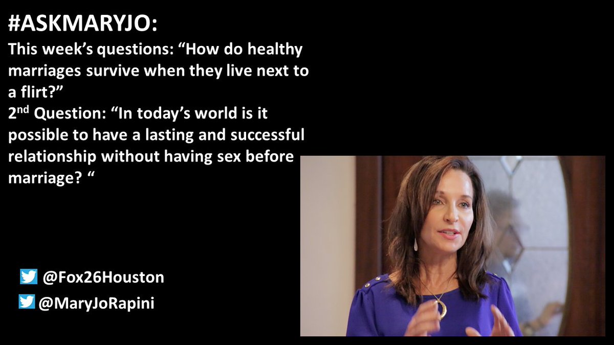 maryjorapini's tweet image. Dealing w/ neighborhood #flirt &amp;amp; staying abstinent #premarriage  #AskMaryJo @Fox26Houston maryjorapini.com/2016/08/04/ask…